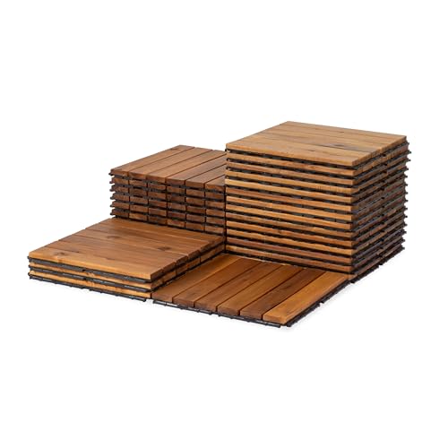 VICTORY RELAX Acacia Wood Flooring Interlocking Deck Tiles for Patio