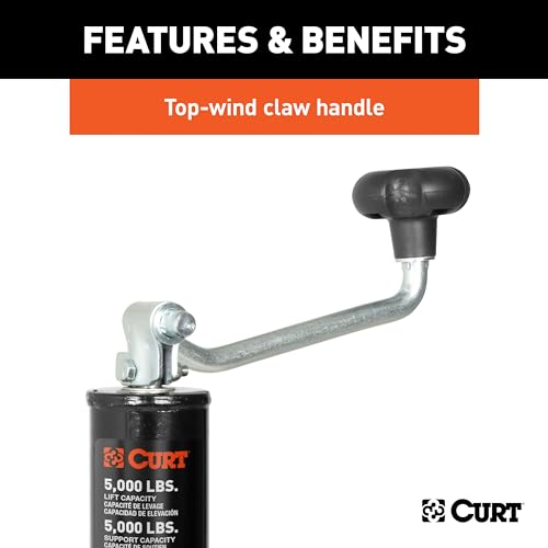 CURT 25007 A-Frame Trailer Tongue Jack, 5,000 lbs. Support Capacity, 15 Inches Vertical Travel by CURT - Image 5