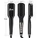 Aima Beauty Hair Straightener Brush, Enhanced 2-in-1 Straightening Brush, Advanced Ionic, Quick Heating with Anti-Scald, Black