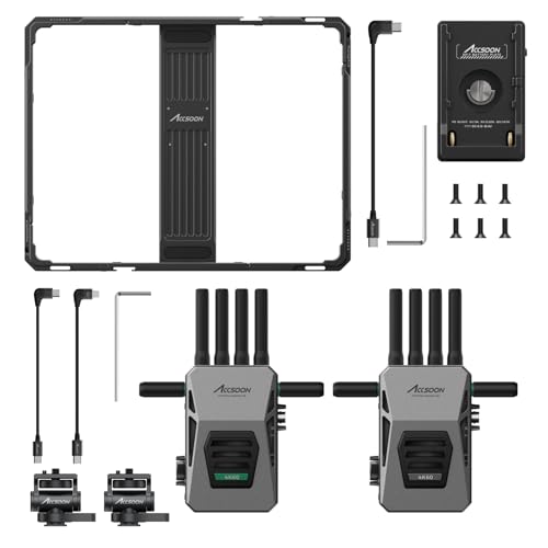 Image of Accsoon CineView Master 4K Wireless Video Transmission System with PowerCage Pro II Video Stabilizer for iPad Pro Gen 3,4,5,6, 13