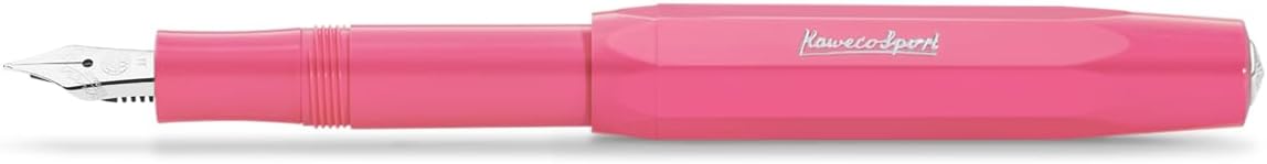 Kaweco SKYLINE SPORT Fountain Pen Pink I Premium Reservoir Pen for Ink Cartridges 13 cm I Nib: B (Broad)