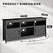 YITAHOME TV Stand for 65 Inch TVs, Entertainment Center with Storage Cabinets, Power Outlet & LED Light, Media TV Console with Barn Doors for Living Room, Black