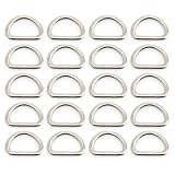 CRAFTMEmore 3/8 or 1/2 Inch Tiny D-Ring Findings Metal Welded D Rings for Zip Connector Puller Landyard Purse Making Pack of 50 (Silver, 1/2 Inch)