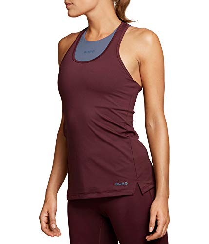 Bjorn Borg Racerback Tank Cle T-Shirt, Winetasting, 34 Donna