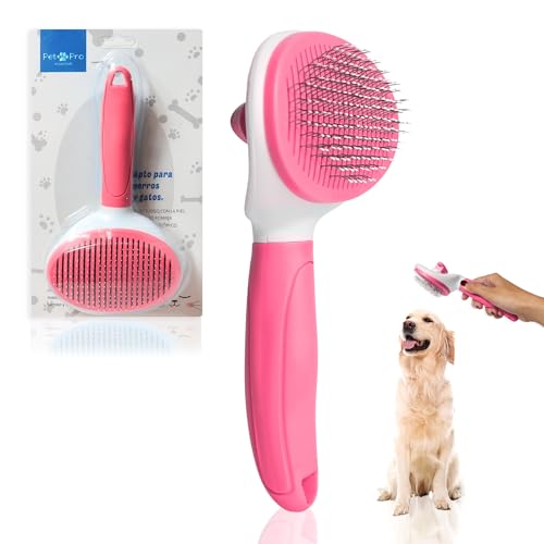 Pet Pro Essentials Cepillo para Perros y Gatos, Quita Pelos Mascota, Peine para Mascotas Accesorios (Rosa)