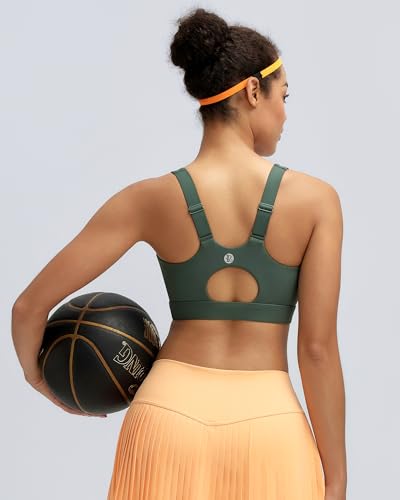 Image of RUNNING GIRL High Impact Sports Bras for Women,Racerback Running Bra Workout Crop Tank Tops Longline Sports Bra Push up