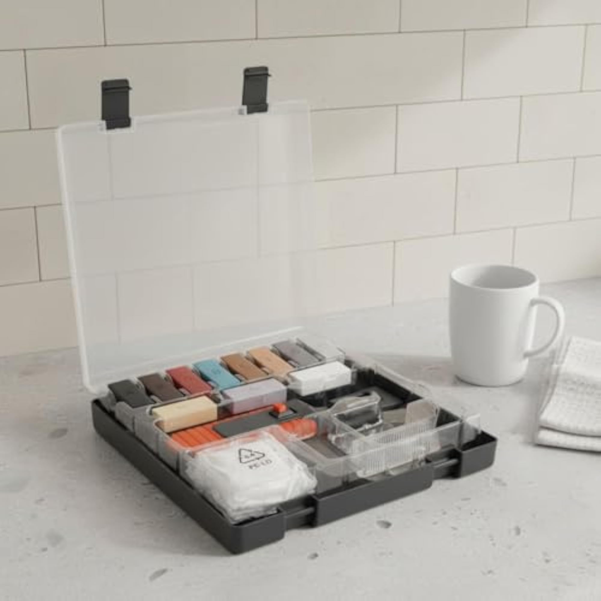 Clear-Lidded Case Tile Repair Kit, Handheld Tile Scratch Repair