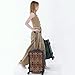 VH&GRED Fashionable & Durable Leather Carry On Luggage - Lightweight Suitcases with Wheels for Women, TSA Lock, Water-Resistant & Elegant Design, Perfect as Checked Luggage or Overseas Travel
