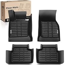 YHTAUTO Floor Mats Fit 2014-2024 Mini Cooper 4 Door, TPE Floor Liners All-Weather Protection Custom Fit, 1st & 2nd Row, Set of 4 Black