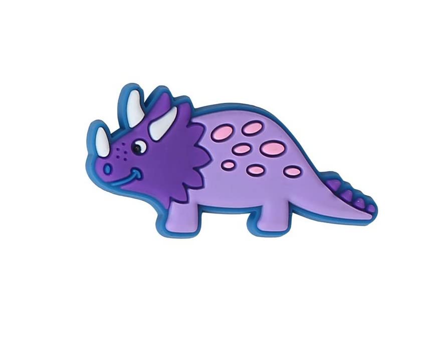 GenericJo's 1 PCS Dinosaur (TRICERATOPS) Shoe Charms Decoration for Shoes Bracelets - shoe charms make your shoes more interesting fun and unique Compatible with Croc & all clogs