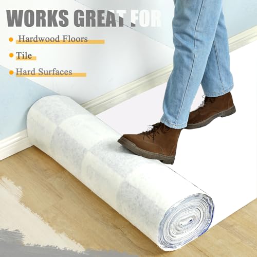 Image of 40 inchx100ft Floor Protector Film Roll Hardwood Temporary Renovation Cover