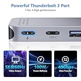 USB C Hub Adapter for MacBook, 8 in 2 MacBook Adapter Multiport Accessories with 4K HDMI, Thunderbolt 3, USB C&A Data Ports, SD/TF, Mac Dongle for MacBook Pro Air M4 M3 M2 M1 2025-2018 - Image 7