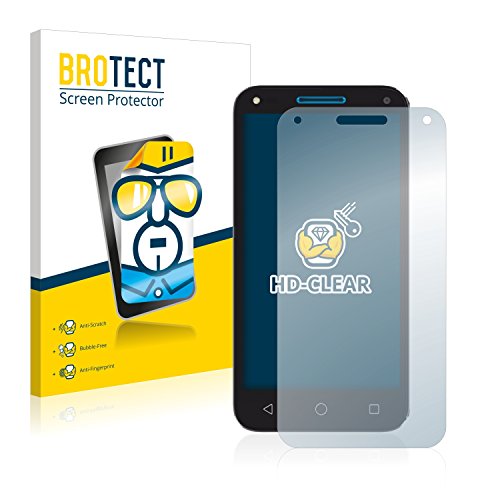 BROTECT Protector Pantalla Compatible con Alcatel U5 3G Protector Transparente (2 Unidades) Anti-Huellas