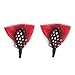 Zucker Feather Products Feather Hat Trims, Black/Natural/Red