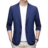 Blazer tendance pour homme, idéal pour les mariages, les tenues d'affaires et les occasions spéciales (L, bleu marine)
