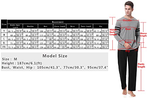 Uniexcosm Pigiama Uomo, Pigiama Cotone Uomo