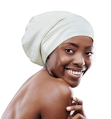 Image of Satin Lined Sleep Slouchy Cap Curly Girl Slap Headwear Gifts For Frizzy Hair Women