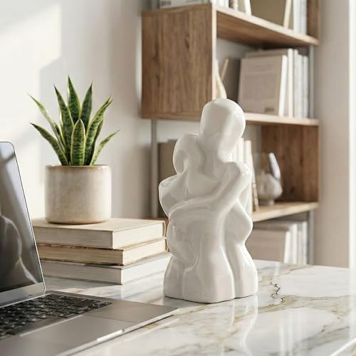 Image of CraftVatika Romantic Couple Showpiece, Home Decoration Items for Living Room, Ceramic Showpiece for Home Decor, Home Decor Items for Living Room Bedroom Hall Office, Wedding Anniversary Valentines Day
