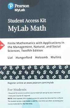 Finite Mathematics with Applications, Books a la Carte and Mylab Math with Pearson EText -- Title-Specific Access Card Package