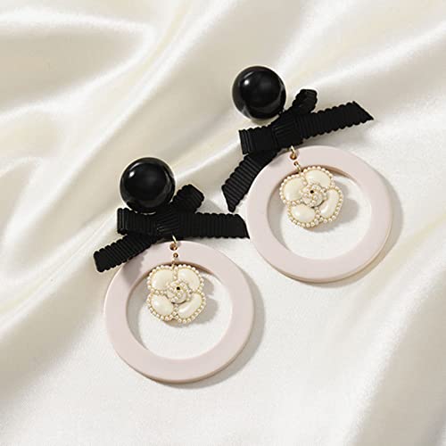 Pendientes de camelia en plata 925 de alta gama para mujer 2
