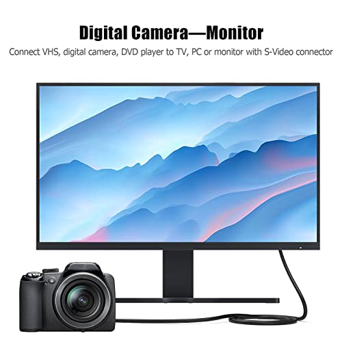 S-Video Cable, Ancable 2-Pack 12-Feet Mini Din 4-Pin S Video Cable Male To Male Gold Plated Connector For Dvd Player Camcorders Laptops Transfer Video To Tv Or Monitor #TOP3