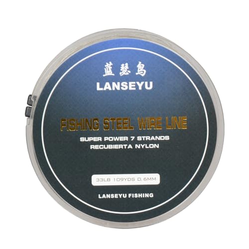 100 Metres 33 Pound 0.6mm Fishing Lines Fishing Stee Wire Nylon Coated 1x7 Stainless Steel Leader Wire Super Soft Fishing Wire Lines - Thumbnail 7