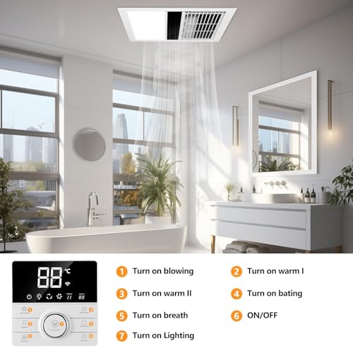 Fegndos Bathroom Exhaust Fan, Heater thumb #3