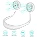 Produktbild Etmury Mini Tragbarer USB Ventilator, Nackenventilator 3 Geschwindigkeiten, Mini-Fan USB Wiederaufladbarer Geräuscharm Sport Nackenbügel Fan für Büro, Zuhause und im Freien (Weiß)