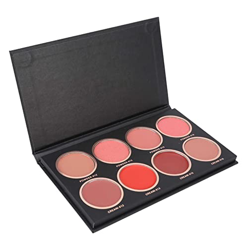 8 Colori Palette Blush Matte in Polvere - Contorno e Illuminante - Lunga Durata per Trucco Viso - Cosmetico di Bellezza