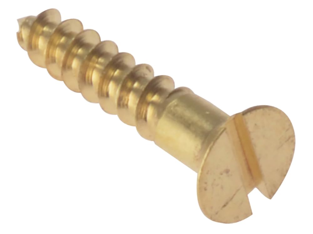 Forgefix CSK584B Solid Brass Slotted Countersunk Wood Screw