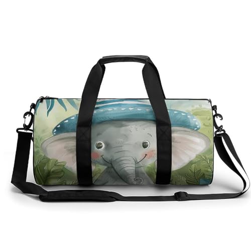 Sac de voyage en toile motif éléphant 45cm pour sport et yoga
