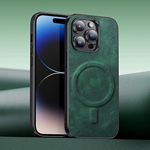 Étui en cuir de luxe pour iPhone 12 Pro Max à charge magnétique