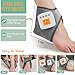 Rechargeable Cordless Ankle Massager with Heat, Heated Foot Massager for Plantar Fasciitis & Achilles Tendinitis Pain Relief, 3 Vibration & Heat Modes, Auto Shut-Off