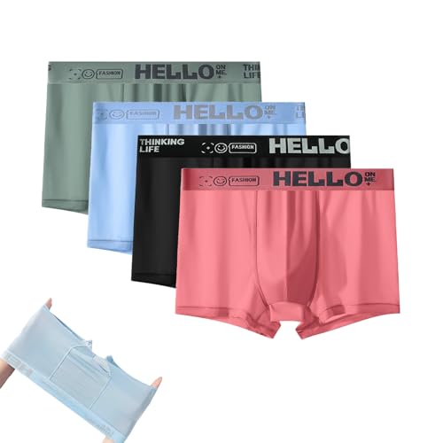 Hello Ice Underwear for Men, Hello Underwear for Men, Men'S Underwears, Breathable Trunks Low Rise Boxer Briefs for Mens