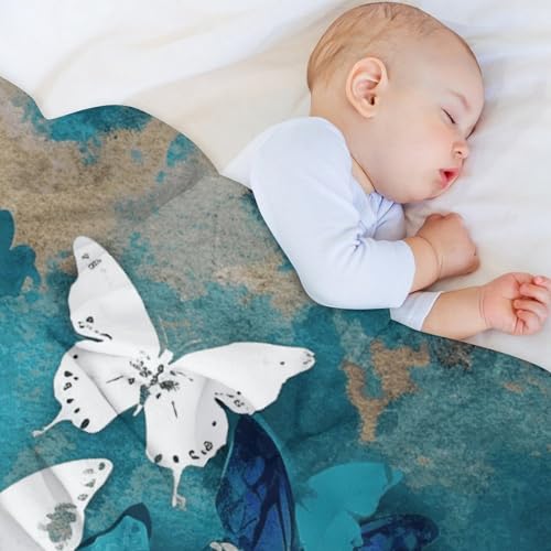 Couverture en flanelle douce et respirante avec imprimé papillon - 8