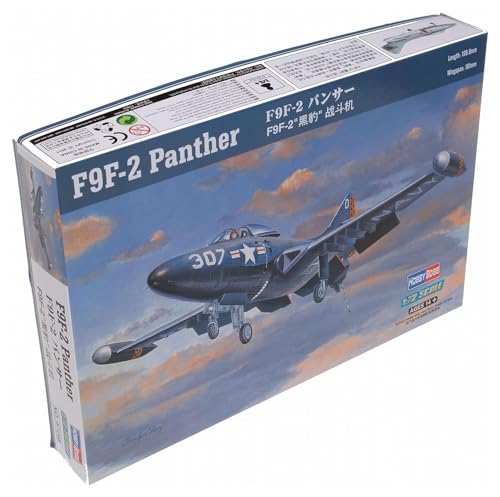 Modèle Panthère F9F-2 Hobbyboss 1:72 avion de chasse miniature kit gris de modélisme militaire