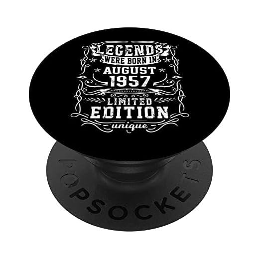 Cumpleaños Agosto 1957 Edición Limitada Regalo Legend PopSockets PopGrip Intercambiable