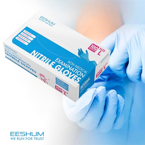 Image of Nitrile Gloves, 4mil-100 Count, Gloves Disposable Latex Free, Disposable Gloves for Household, Food safe (10 Box L)