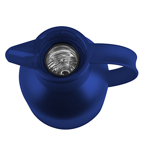 Emsa Samba 504231 thermoskan, 1 liter, Quick Press-sluiting, 12 uur warm, 24 uur koud) blauw doorschijnend - Image 4