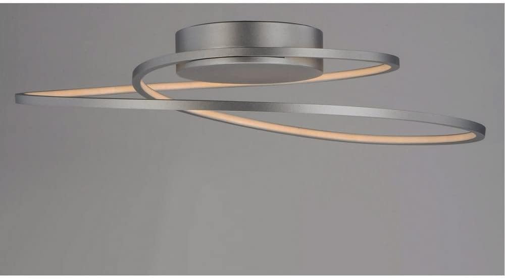 ET2 Lighting E21322-BK Cycle-75W 1 LED Flush Mount-24.5 Inches Wide by 2.75 inches high, Finish Color: Black