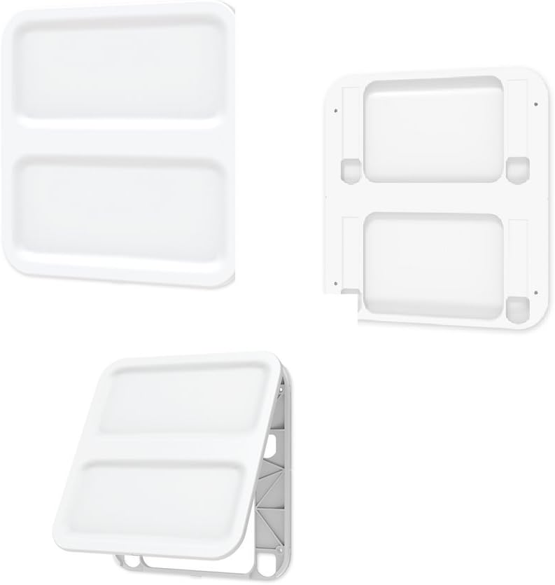 Neat Spaces Wall Mount White Metal with Command Magnetic Strips - Perch by Urbio Wally Wall Mount