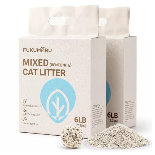 FUKUMARU Arena de Tofu para Gatos 5.4kg - Arena aglomerante para Gatos, Tofu y Bentonita para Gatos, Libre de Polvo y fácil de aglomerar, Control de olores(Té Blanco), se Puede desechar en el Inodoro