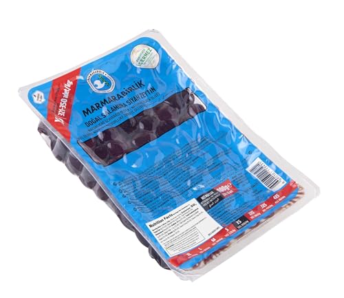 Marmarabirlik Black Olives, Olive Brine, Mediterranean Pickled Olives, Natural & Ripe Food, Healthy Snacks, Individual Packs, Fresh, Vegan, Halal, Kosher, Small, 28.2oz (800g)