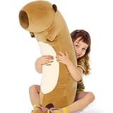 Tezituor Long Capybara Plush Body Pillow, 39.5” Cute Capybara Stuffed Animal Soft Sleeping Throw Pillow Plush Capyabra Toy Birthday Christmas for Kids Girlfriends