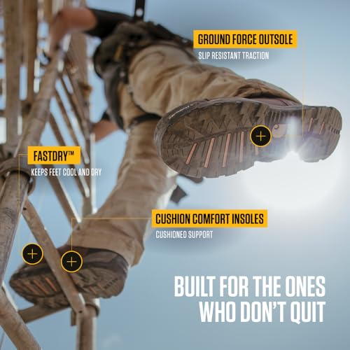Image of Carhartt Ground Force 6 inch Waterproof Composite Toe Boot - Durable Slip-Resistant Outsole with Rubber Heel, Composite Safety Toe, and Insite Footbed