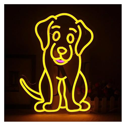 Enseigne lumineuse au néon en forme de chiot pour une décoration de fête