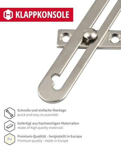 Gedotec Folding Console – Flap Holder with Locking | 1 Set Folding ...