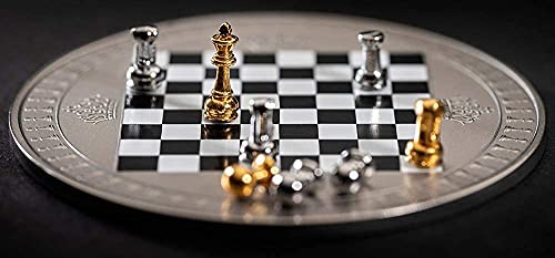 Image of Chess Chess Board Game 2 Oz Silver Coin Niue 2018 Antique Finish