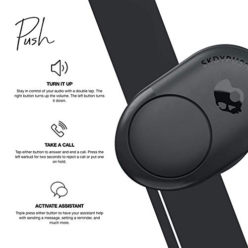 Image of Skullcandy Push True Wireless In-Ear Earbud - Dark Grey (Renewed)