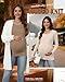 Oakgarden 4 Pack Women's Ribbed Maternity Shirts, Scoop Neck Long Sleeve Knit Pregnancy Tops Slim Basic Tee Clothes(Apricot, Khaki, Coffee, Black,Medium)